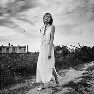 Zara new with tag eyelet elegant ecru Maxi Dress medium